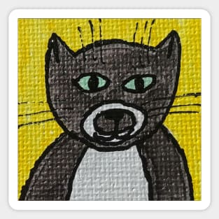 Whimsical Cat Portrait #9 Sticker